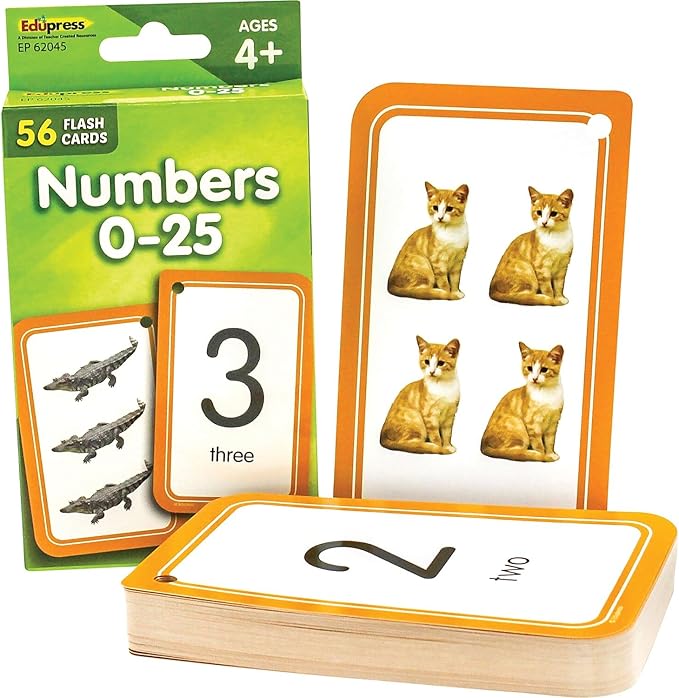 Teacher Created Resources Numbers 0–25 Flash Cards (EP62045) 3-1/8" x 5-1/8"