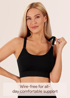 Angelhood Nursing Bras for Breastfeeding, Ribbed Nursing Sports Bra Yoga Maternity Bras Pregnancy Sleep Bralette