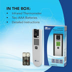 Zewa 4-Way Rotating Infrared Thermometer | Forehead Non-Touch Technology | Fast 1-Second Reading | Distance Detection | LCD 3-Color Display | Memory Recall | Measures Person & Objects