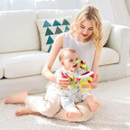 Jollybaby Newborn Plush Stuffed Fruit Rattle Toy for Stroller Car Seat Crib, Montessori Sensory Plush Strawberry Toy with Rattle and Mirro Toy for Baby 0-6-12 Month, Infant Baby Boy Girl Shower Gift