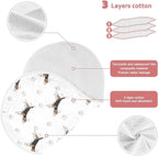 2 Pack Muslin Burp Cloths Beagle Paw Print White Cotton Baby Burp Cloths Ultra Absorbent Burping Cloth Soft Spit Up Rags for Baby Boys Girls 22x11 Inch