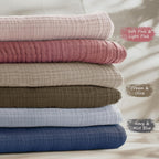 lulumoon Baby Muslin Crib Sheets - Toddler Cotton Fitted Crib Sheets Neutral for Boys and Girls 2Pack