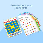 Melissa & Doug Flip to Win Travel Memory Game - Wooden Game Board, 7 Double-Sided Cards Road Trip Essentials for Kids, Hangman for Kids, Memory Toy for Toddlers and 5+