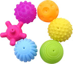 6 Pack Sensory Balls for Kids, Soft & Textured Massage Balls Set Develops Kid's Tactile Senses