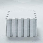 qqpp EVA Rubber 18 Tiles Interlocking Puzzle Foam Floor Mats - Baby Play Mat for Playing | Exercise Mat for Home Workout. White. QC-Ab18N