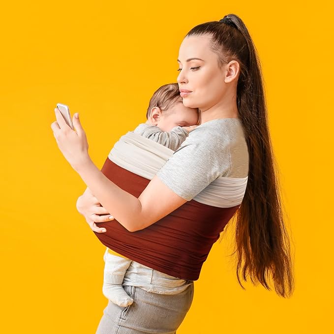 TKKOK Baby Wrap Carrier, Unisex Baby Carrier, Lightweight & Ultra Soft, Easy to Wear Baby Wrap, Perfect for Newborn Toddlers