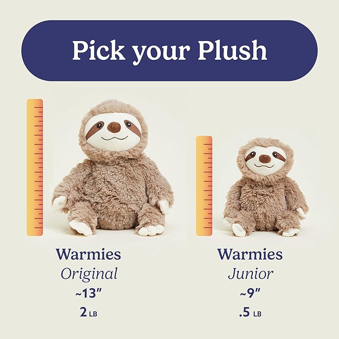 warmies Junior Microwavable & Weighted Stuffed Animals, Rainbow Dinosaur - Heated Stuffed Animal Plushie for Warmth & Comfort - Soft Plush Toys for Adults & Children (Boys, Girls, Babies & Toddlers)
