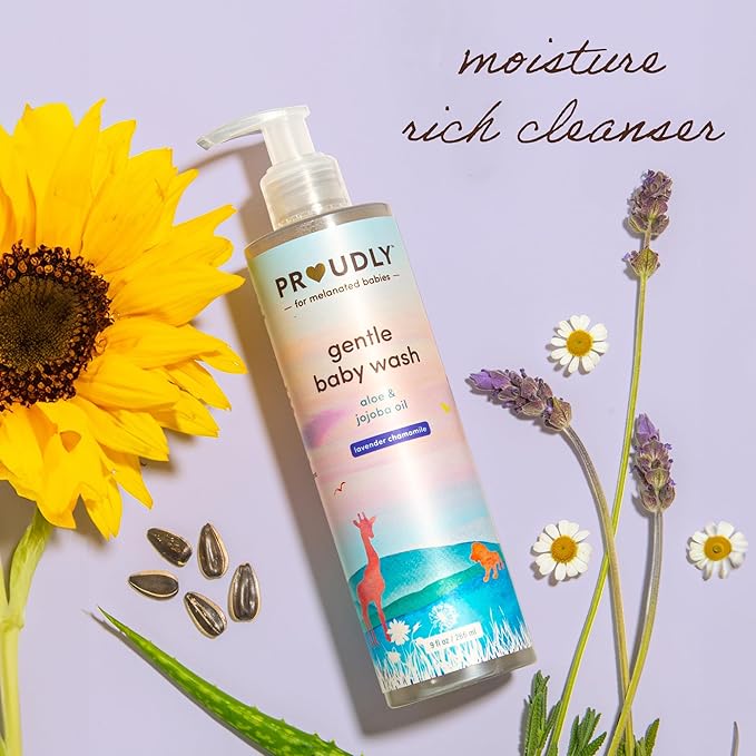 PROUDLY Gentle Baby Wash by Gabrielle Union & Dwyane Wade, for Black & Brown Babies & Dry, Sensitive Skin, Tear-Free, pH Balance, Lavender Chamomile, 3-Pack (9 oz each)