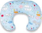 Nursing Pillow for Breastfeeding & Bottle Feeding - Ergonomic C-Shape Design with Breathable Filling & Removable Washable Cover, Supports 0-18 Months (Feeding, Tummy Time, Sitting), Hypoallergenic