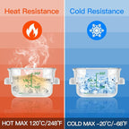 4 pcs 2qt Food Storage Containers with Lid, Square Clear Commercial Food Storage Containers with Handle and Scale for Food Storage in Home Kitchen & Dining (Rreen)