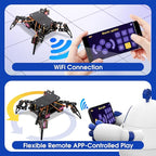 STEM Toys Programmable Bionic Spider Robot Kit, Science Kit for Kids Age 8-12, Teens DIY Robotics Building Toy, Walking Crawling, App Remote Control, Boys Gift Girls Adults Birthday
