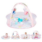 Activity Gym, Baby Play Gym Mat for Toddlers, 0-18 Months Tummy Time Play Mats, Infant Play Gym with Detachable Toys for Sensory Exploration and Motor Skill Development, PM2407