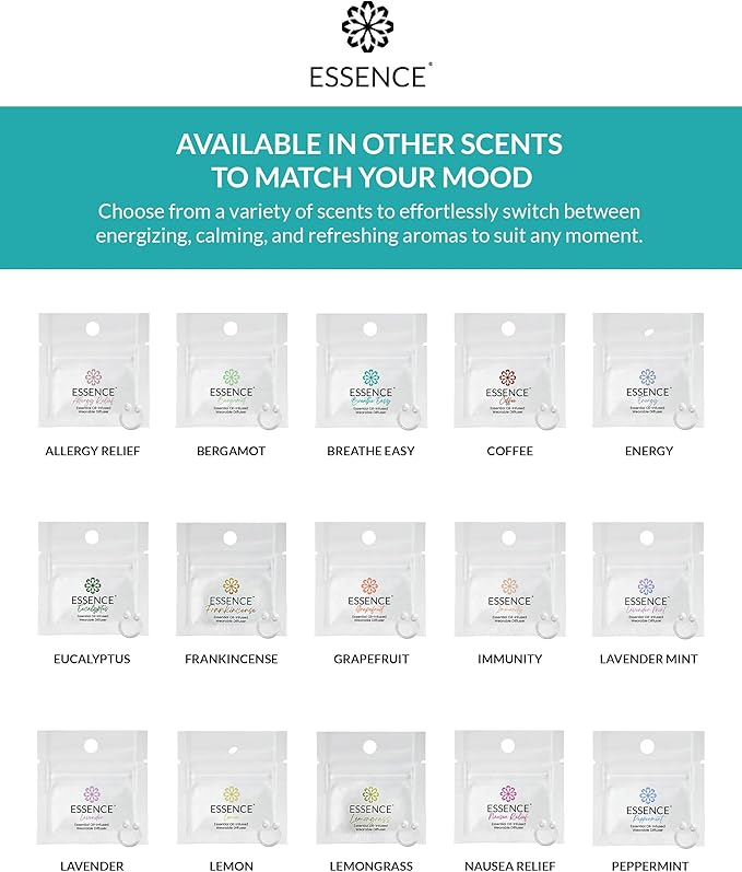 Essence Wearable Aromatherapy Nasal Diffuser – Breathe Easy Essential Oil Nose Ring – Personal Scent Clip for Travel, Work & Everyday Use – Made in USA
