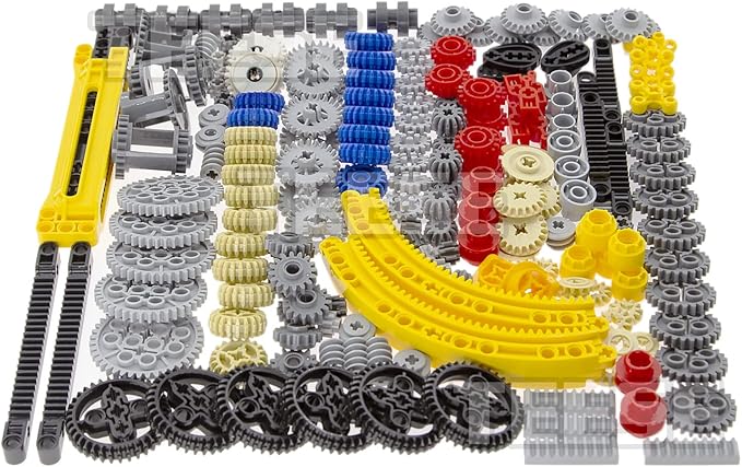 233pcs Gears-Differential kit, Compatible with Technic-Parts, for STEM-MOC-EV3-Project-Track-Car-Bulk- Blocks (Random Color)