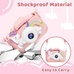 Kids Camera, Toys for Toddlers Age 3-8 Year Old Girl Christmas Birthday Gifts, Children Digital Camera with Cartoon Soft Silicone Cover and 32GB Card (Sakura Pink)