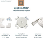 Roving Cove HeftyFit Corner Protector for Baby (16 Large Corners), Heavy-Duty Soft Rubber Foam Furniture Corner Bumper Guards, 3M Adhesive Pre-Taped, Oyster White (Off White)