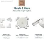 Roving Cove HeftyFit Edge Corner Protector Baby Proofing (Large 18ft Edge 8 Corners), Heavy-Duty, Soft NBR Rubber Foam, Furniture Fireplace Safety Bumper Guard, 3M Adhesive, Oyster White (Off White)