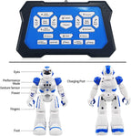 Kid's Remote Control Robot with LED Eyes, Dancing, Singing, Moonwalking, Gesture Sensing and Infrared Controller (Blue)