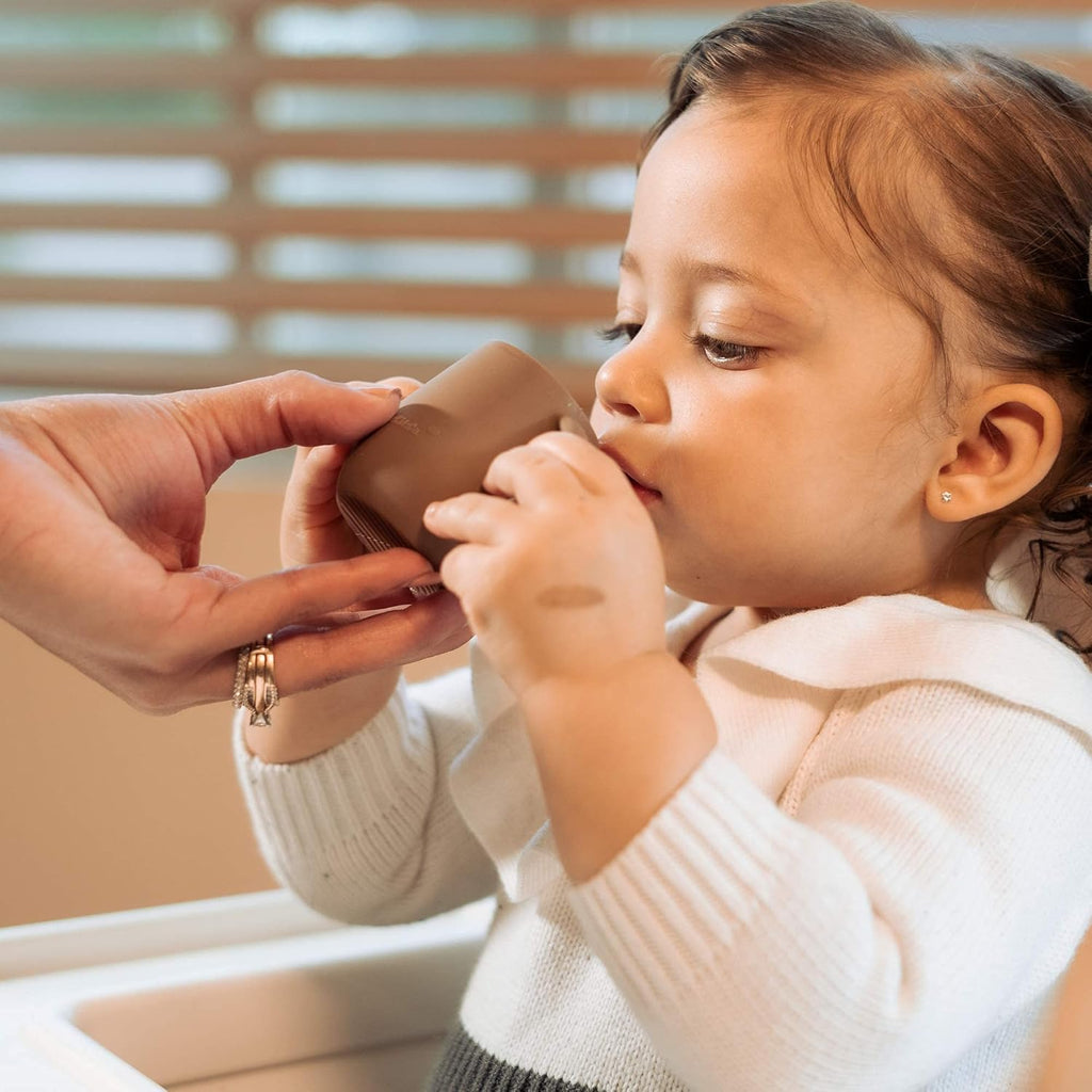 | Teenie Tiny™ Silicone Developmental Baby-Led Weaning Drinking Cups (2 pack) (Mauve)