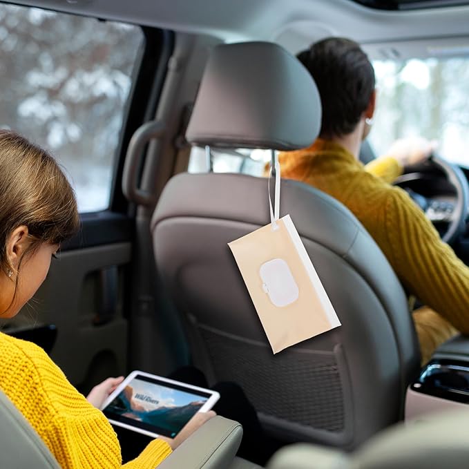 Baby Wipe Holder, 2 Pack Refillable Wipes Dispenser Portable Baby Wipe Case Waterproof Baby Wipe Container Travel Baby Wipes Container Reusable Wet Wipes Pouch for Diaper(Blush Pink & Cream)