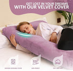 Chilling Home Pregnancy Pillows for Sleeping-U Shaped Full Body Pillow Maternity Pillow 58 inch-Pregnant Women Must Have with Removable Cover, Pink