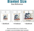 Personalized Baby Crib Bedding Set - Astronaut Planting Theme Nursery Bedding Sets 3 Piece with Custom Name Blanket, Fitted Crib Sheet & Changing Pad Cover – Ideal Newborn Gift for Boys