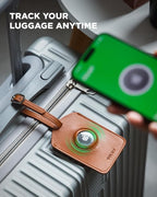 VULKIT Airtag Passport Holder for Travel, RFID Blocking Travel Wallet, Passport Cover for Family with Luggage Tag & Wrist Strap, Holds ID Card, 6+ Cards, Tickets, Cash, Coin, Brown, Family 4 persons