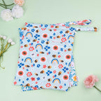 ALVABABY 2pcs Cloth Diaper Wet Dry Bags Waterproof Reusable with Two Zippered Pockets Travel Beach Pool Daycare Soiled Baby Items Yoga Gym Bag for Swimsuits or Wet Clothes LX-YX8688