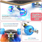 Easy_Way Complete Skateboards- Standard Skateboards for Beginners Kids Boys Girls Teenager- 31''x 8''Canadian Maple Cruiser Pro Skate Board, Skateboards