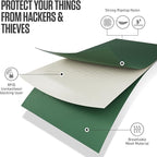 VENTURE 4TH Passport Holder Neck Wallet with RFID Blocking Nylon Lining - Hidden Neck Pouch for Travel (Sleek Army Green)