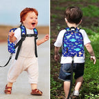Accmor Toddler Backpack Leash, Cute Dinosaur Kids Backpack with Anti Lost Wrist Link, Mini Child Backpack Leash Walking Harness for Outdoor Travel, Adorable Backpack Tether for Baby Boys 1-3