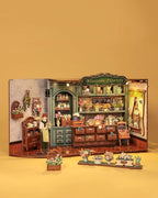 CUTEBEE Book Nook Kit - DIY Miniature House Dollhouse Kit for Adults and Teens, Booknook Tiny House Bookshelf Decor 3D Wooden Puzzle, Gifts for Family, Friends (Blossom Florists)