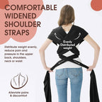 Acrabros Baby Wrap Carrier,Hands Free Baby Carrier Sling,Lightweight,Breathable,Softness,Perfect for Newborn Infants and Babies Shower Gift,Black