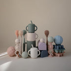 mushie Silicone Snack Cup | Spill Proof Food Container for Toddler and Baby (Vanilla Confetti)