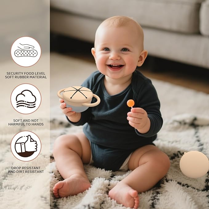 Stainless Steel Snack Containers for Kids, 2 Pack Toddler Snack Containers with Silicone Lids & Handles, Safe and Durable, Snack Cups for Toddlers Spill Proof