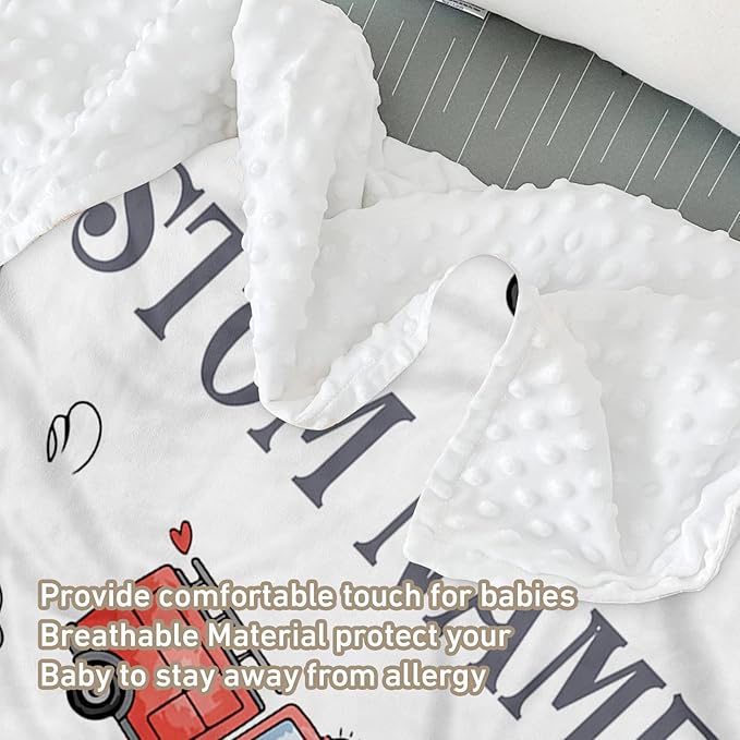 Personalized Baby Crib Bedding Set – Fire Truck Theme Nursery Bedding Sets 3 Piece with Custom Name Blanket, Fitted Crib Sheet & Changing Pad Cover – Ideal Newborn Gift for Boys