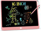 KOKODI LCD Writing Tablet, 16 Inch Colorful Toddler Doodle Board Drawing Tablet, Erasable Reusable Electronic Drawing Pads, Educational and Learning Toy for 3-6 Years Old Boy and Girls