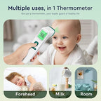 Forehead Thermometer for Adults and Kids, Fast Accurate Thermometer with Fever Alarm, 1S Reading & Silent Mode, Easy to Use Health Thermometer (Green)