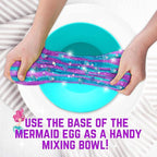 GirlZone Giant Mermaid Sparkle Egg Slime Kit - Large Multicolor Set - Glow-in-The-Dark & Glitter Add-Ins with Built-in Egg Mixing Bowl, Foam Balls & Mermaid Charms - Slime Kit for Girls Ages 8-12