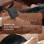 ALLIVE Passport Holder for Travel, Genuine Leather Passport Holder with AirTag Hidden Pocket, Rfid Blocking Passport Cover Travel Wallet for Women Men, Airport Essentials Gift (Black)