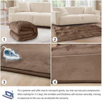 Baby Play Mat for Floor Tummy Time Mat Nursery Rug Muscle Mat Area Rug Playroom Rug Tatami Mat 6'7"x6'7" Memory Foam 1.3" Thick Crawling Mat for Babies,Toddlers, Infants, Kids,Floor Mat,Coffee