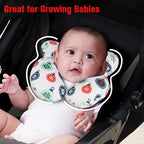 KAKIBLIN Baby Travel Pillow for Head and Neck, Upgraded Baby Support Pillow, Baby Neck Pillows for Car Seat,Pushchair,Travel,(Cross)