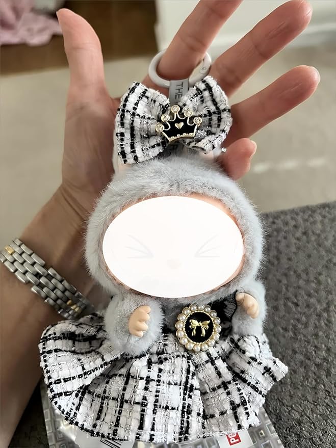 Clothes for LA BUBU 17cm Doll (NO Doll),Outfit for LABUBU,Clothes Set for LA BUBU Dress Up,Accessories for LA BUBU