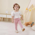 Newborn Toddler Baby Girl Pants Leggings Ribbed Straight Flare Infant Girl Pants Leggings Bell Bottoms 5 Packs