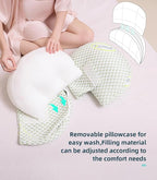 Pregnancy Pillow for Pregnant Women – Comfortable Maternity Pillow for Side Sleepers, Supports Back, Belly, HIPS, and Legs, with Removable & Adjustable Cover (Green, Plus)