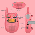 Walkie Talkies for Kids Rechargeable, Christmas Birthday Gifts for Girls Age 3-9,Easy to Use Kids Walkie Talkies,Spy Games Toys for 3 4 5 6 7 8 9 10 12 Year Old Girl with USB Chargeable Battery 2 Pack