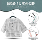 50 Premium Kids Velvet Hangers - 14" Non-Slip Clothes Hangers for Kids & Preteens - Ultra Slim, Space-Saving, Strong & Durable Hangers with 360° Swivel Hook - Black