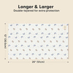 Organic Burp Cloths Baby Boy, Girl - 6-Pack Large Cotton Burping Cloths for Babies, Spit Up Rags, Super Absorbent, Ultra Soft Newborn Rag, Gender Neutral, Machine Washable, Durable (Cosmo)