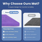 Baby Play Mat for Floor,1.3" Thick Memory foam Tummy Time Mat for Toddlers,Infants,kids,Water-Repellent Soft Nursery Rug,Extra Large Non Slip for Crawling&Yoga,Tatami Style for Living Room(Lavender)