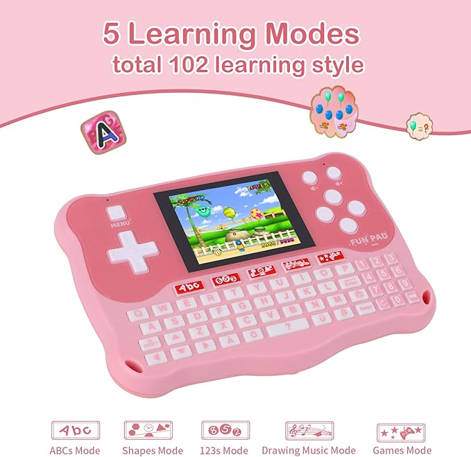 Kids Tablet/Baby Learning Pad with 102 Activities/Toddler Tablet with ABC/Words/Music/Math Interactive Educational Electronic Toys Gifts Handheld Game for Preschool Boys Girls Ages 3-12